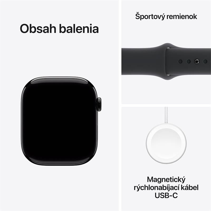 Apple Watch Series 10 GPS 46mm puzdro z klavírne čierneho hliníka *Použitý s DPH - Trieda A*