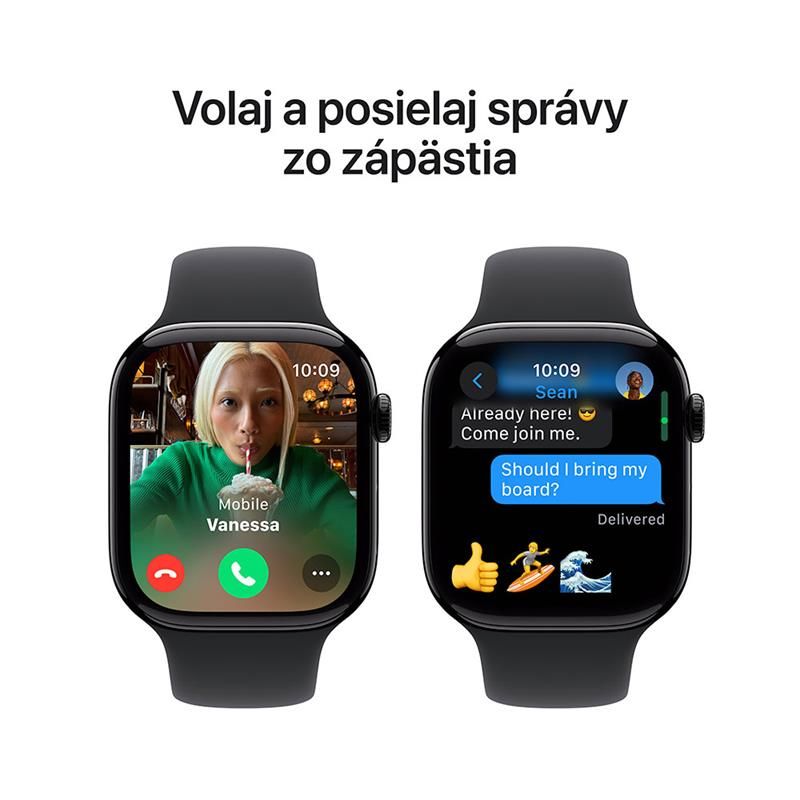 Apple Watch Series 10 GPS 46mm puzdro z klavírne čierneho hliníka *Použitý s DPH - Trieda A*