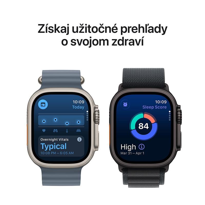 Apple Watch Ultra 3 GPS + Cellular 49mm Black Titanium Case with Black/Charcoal Trail Loop - M/L *Rozbalený*