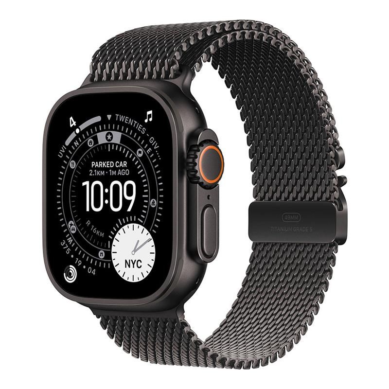 Apple Watch Ultra 3 GPS + Cellular 49mm Black Titanium Case with Black Titanium Milanese Loop - Medium *Rozbalený*