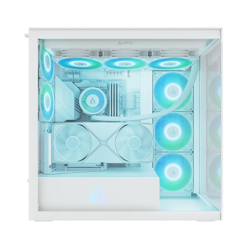 ARCTIC Premium PC Case Xtender VG (White), Vertical GPU Mounting, E-ATX