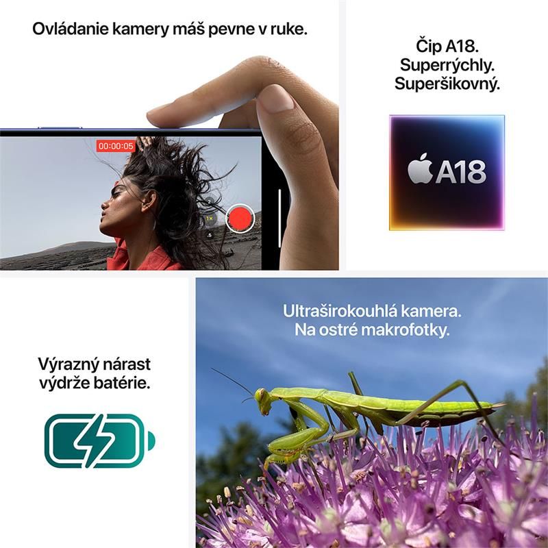 iPhone 16 128 GB čierna *Použitý s DPH - Trieda A*