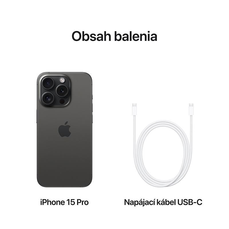 Apple iPhone 15 Pro 512 GB čierny titán *Trieda B*