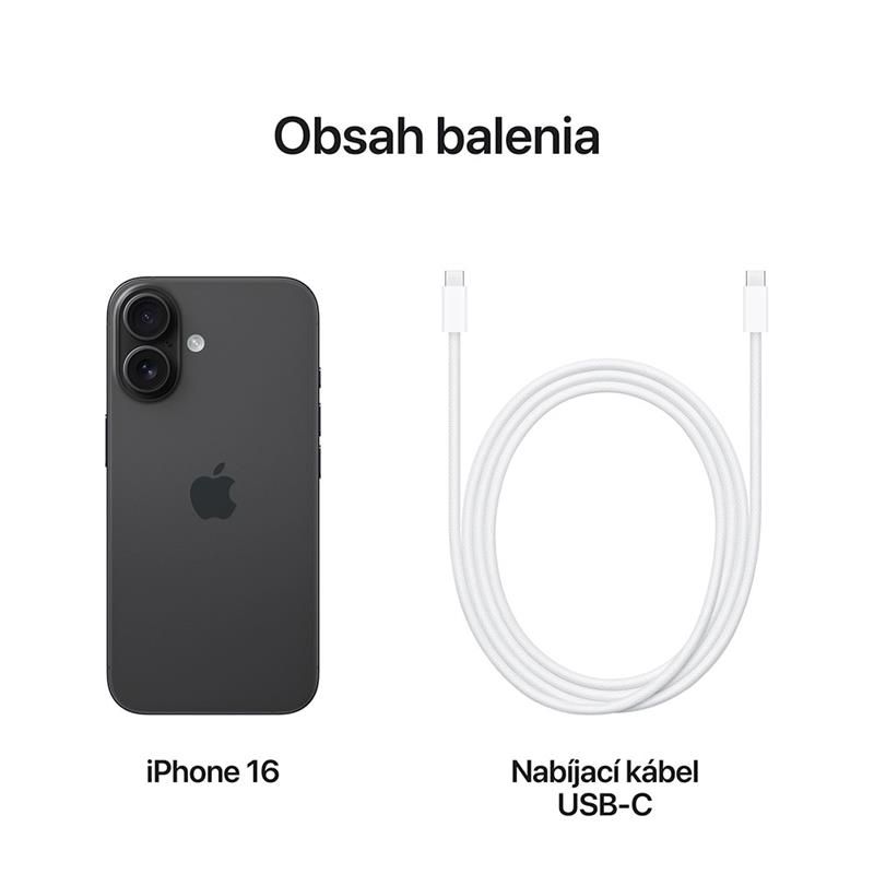 Apple iPhone 16 256 GB čierna *Trieda B*