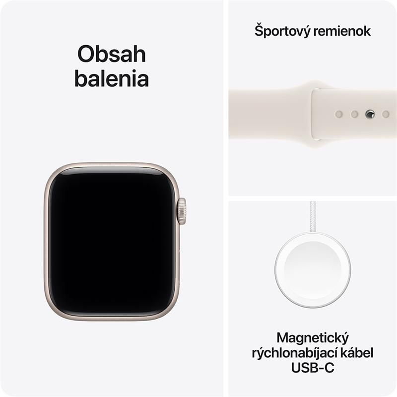 Apple Watch SE 3 GPS 40mm Starlight Aluminium Case with Starlight Sport Band - M/L *Rozbalený*