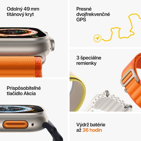 Apple Watch Ultra GPS + Cellular 49mm puzdro z prírodného titánu *Trieda C*