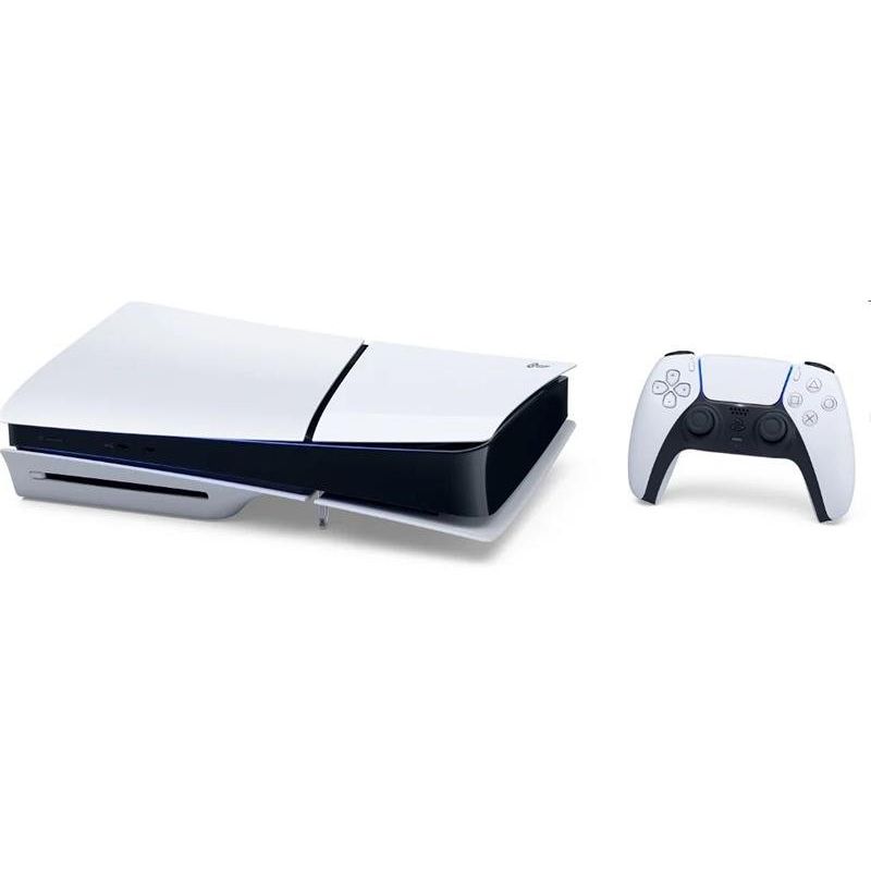 PlayStation 5 1TB (Model Slim) + PlayStation 5 DualSense Wireless Controller, black & white