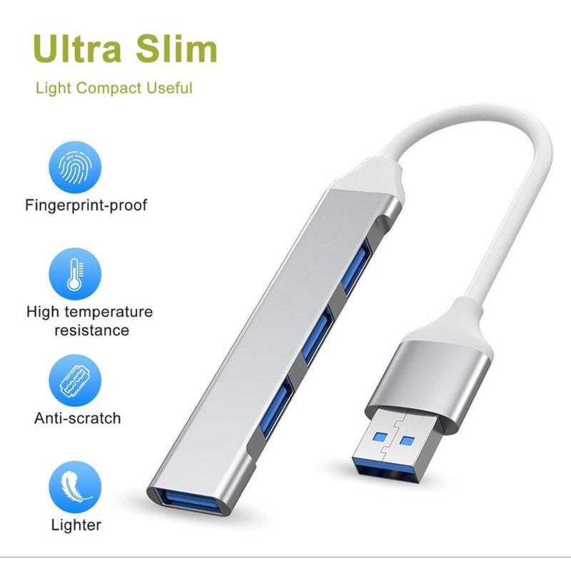 PremiumCord Hub USB3.2 A na USB3.2 A + 3x USB2.0 A, SuperSpeed 5Gbps, hliníkové púzdro