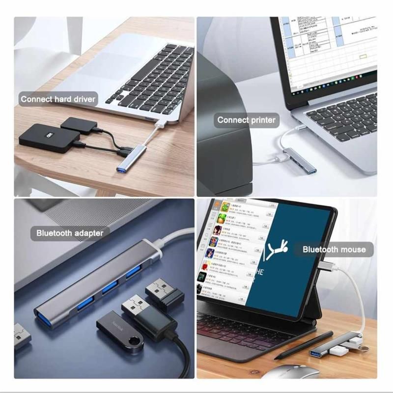 PremiumCord Hub USB3.2 A na USB3.2 A + 3x USB2.0 A, SuperSpeed 5Gbps, hliníkové púzdro