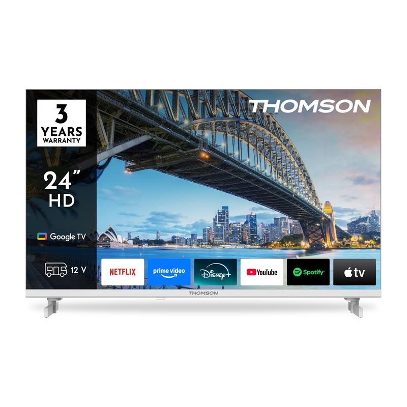 Thomson 24HG2S15CW - Google TV 24" HD, 12V, biely - poškodený obal