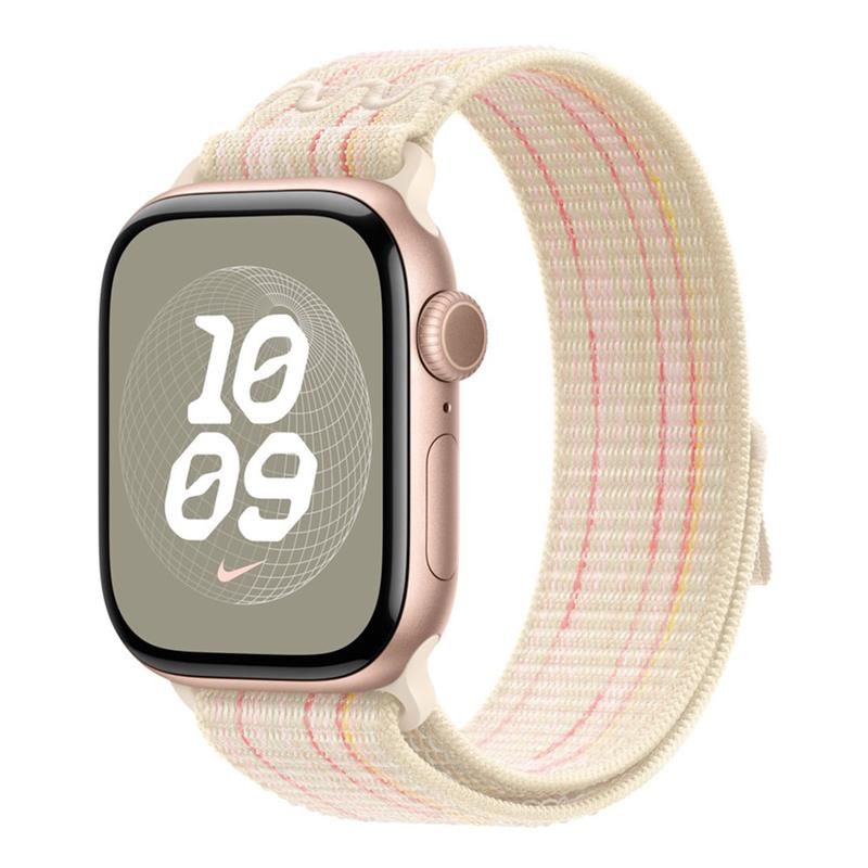 Apple Watch 46mm Starlight/Pink Nike Sport Loop *Vystavený*