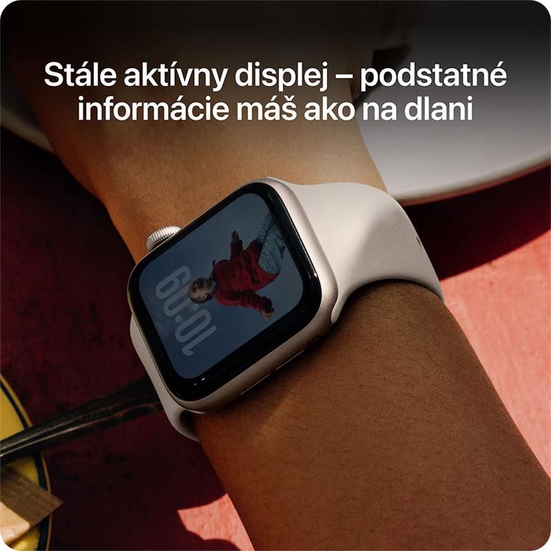Apple Watch SE 3 GPS 40mm Hviezdny biely hliník s hviezdnym bielym športovým remienkom - M/L *Rozbalený*