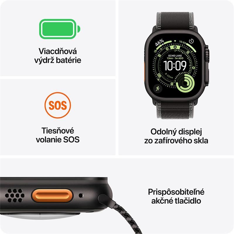 Apple Watch Ultra 3 GPS + Cellular 49mm Natural Titanium Case with Natural Titanium Milanese Loop - Medium *Rozbalený*