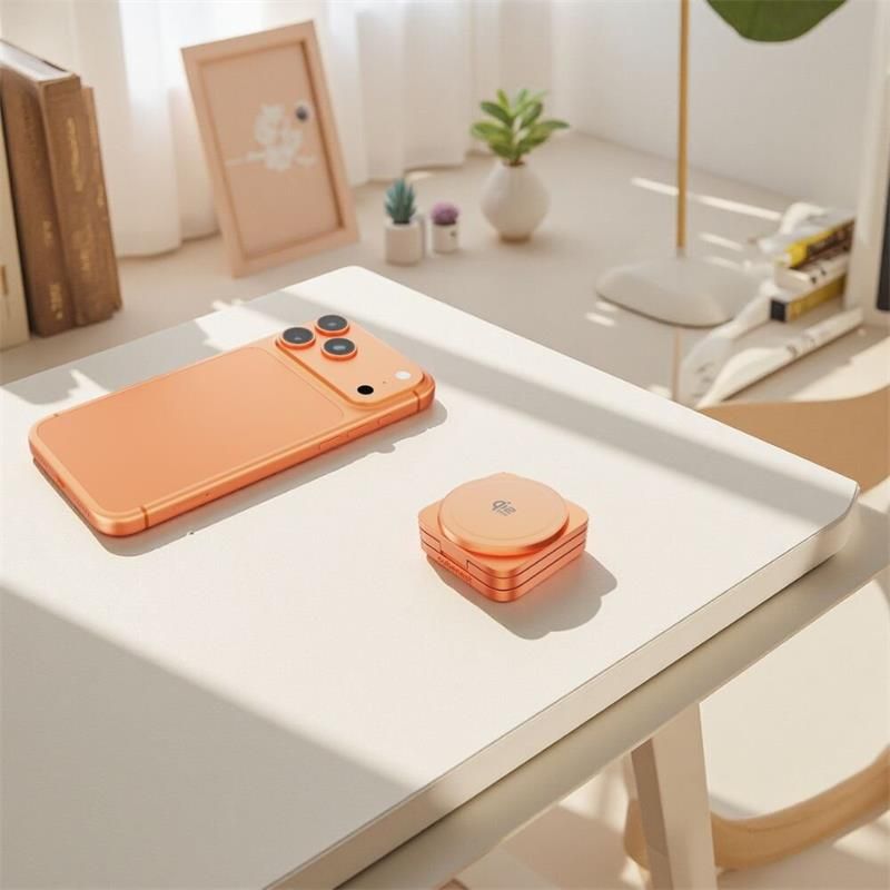 Cubenest 3v1 Qi2.2 Skladacia bezdrôtová magnetická nabíjačka SQ312 Oranžová *Rozbalený*