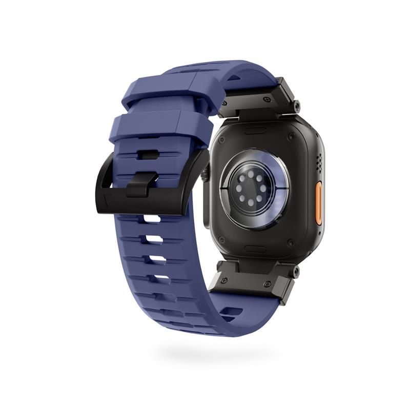 Epico Rubber Pro remienok s nerezovým zapínaním pre Apple Watch 49/46/45/44/42mm - modrá