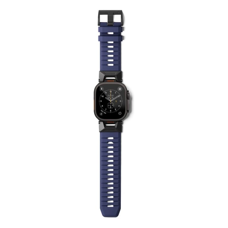 Epico Rubber Pro remienok s nerezovým zapínaním pre Apple Watch 49/46/45/44/42mm - modrá