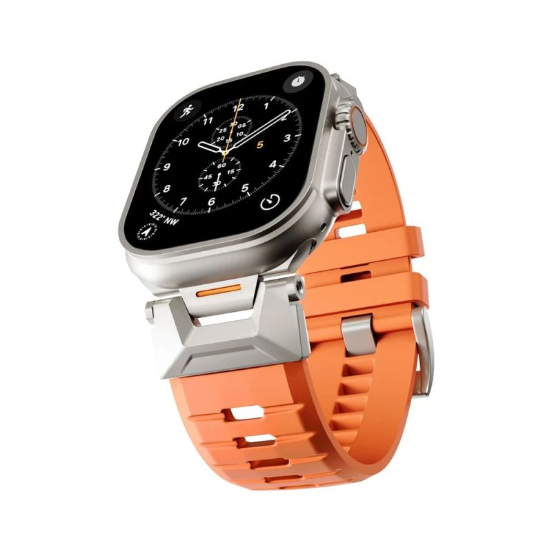 Epico Rubber Pro remienok s nerezovým zapínaním pre Apple Watch 49/46/45/44/42mm - oranžová