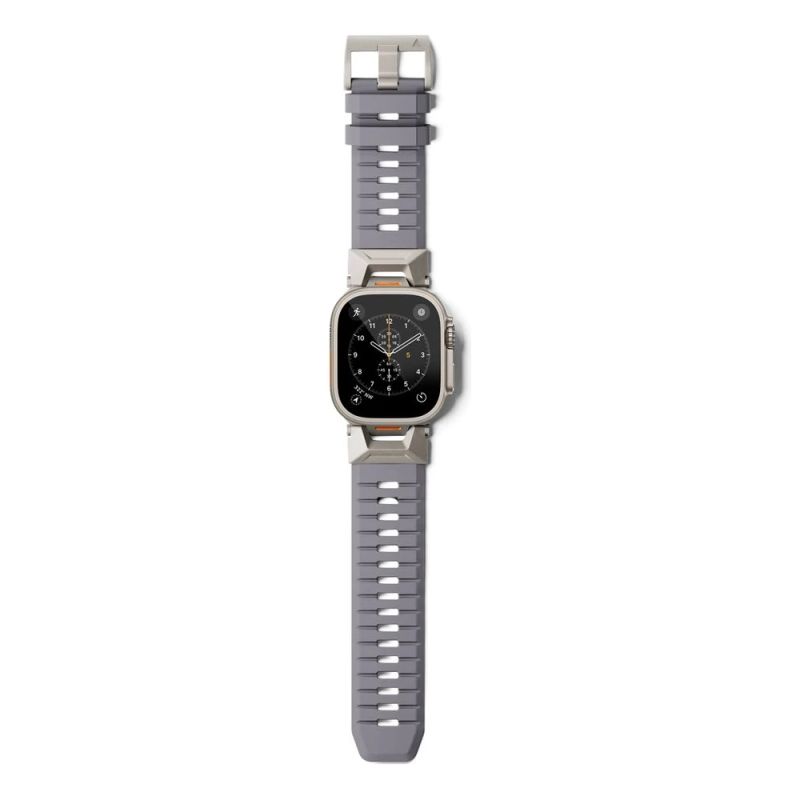 Epico Rubber Pro remienok s nerezovým zapínaním pre Apple Watch 49/46/45/44/42mm - šedá
