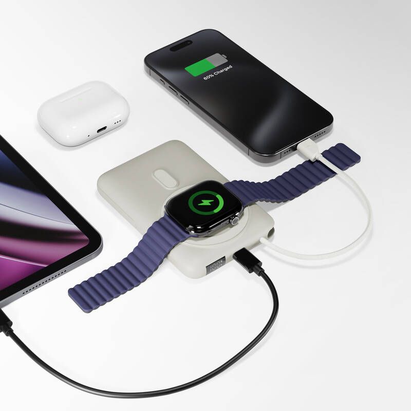 Epico UltraPack 4in1 10000mAh Watch Mag+ bezdrôtová powerbanka EM68 - šedá