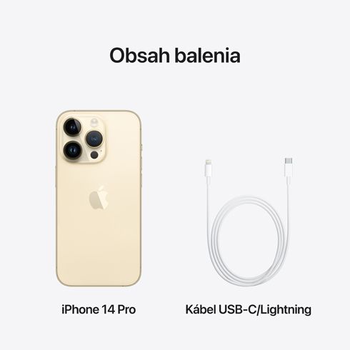 iPhone 14 Pro 128 GB zlatá *Použitý s DPH - Trieda C*