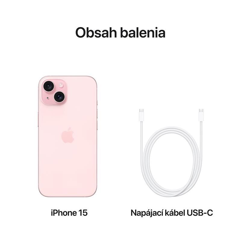 iPhone 15 128 GB ružová *Použitý s DPH - Trieda B*