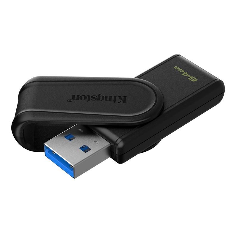 Kingston 64GB USB3.2 Gen 1 DataTraveler Exodia S (Black + Black)