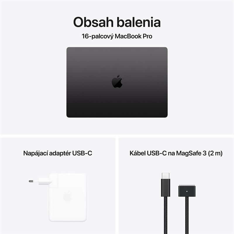MacBook Pro 16" M4 Pro 14C CPU 20C GPU 48/512 GB kozmická čierna SK *Použitý s DPH - Trieda A*