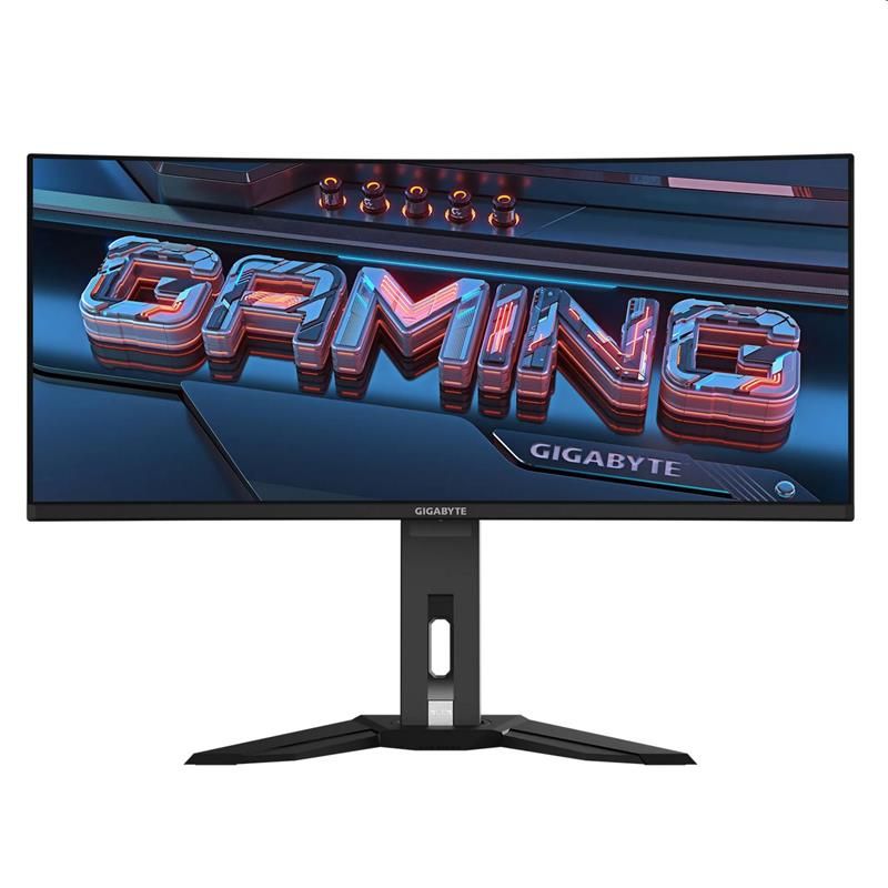 rozbalený GIGABYTE LCD MO34WQC2 GAMING Monitor 34" WQHD 3440x1440, OLED 1800R, 240Hz