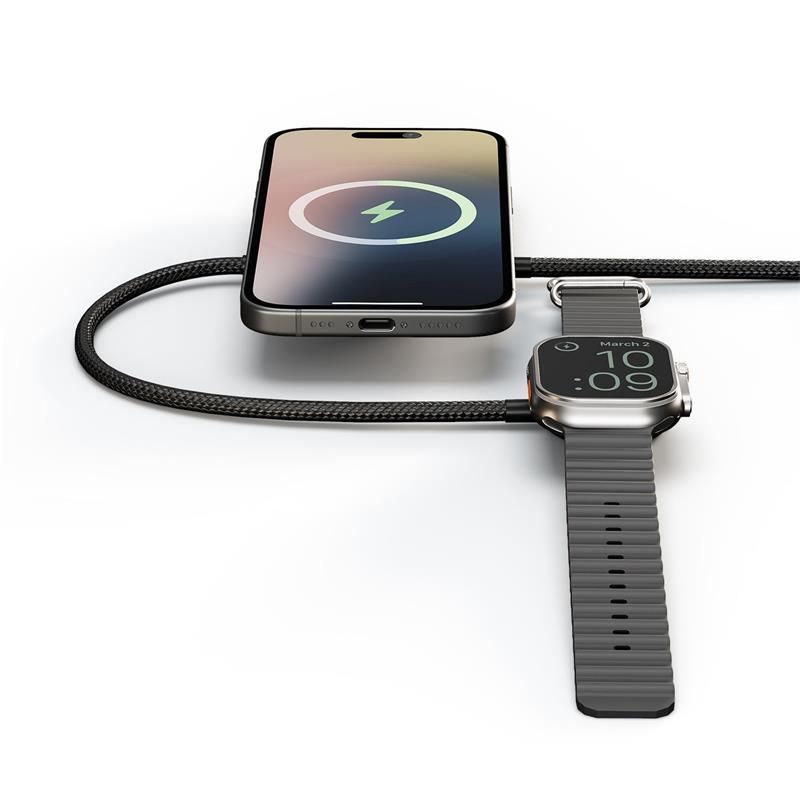 Zens Pro 2 Qi2 and Watch Charging cable Black