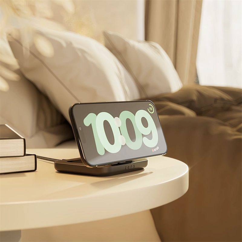 ZENS Qi2 nightstand charger Black