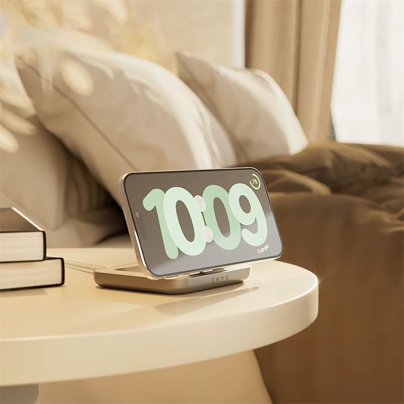 ZENS Qi2 nightstand charger White