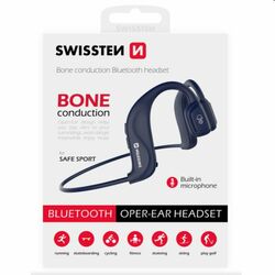 Swissten Bluetooth slúchadlá Bone Conduction, modré na pgs.sk