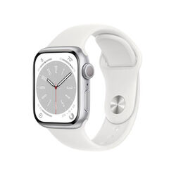 Apple Watch Series 8 GPS 41mm strieborná , hliníkové puzdro so športovým remienkom biela na pgs.sk