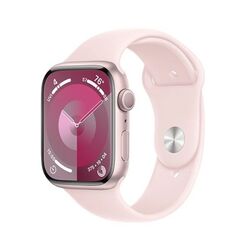 Apple Watch Series 9 GPS 45mm ružová , hliníkové puzdro so športovým remienkom svetlá ružová - M/L na pgs.sk