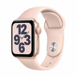 Apple Watch SE GPS, 44mm zlatá Aluminium Case with ružová Sand Sport Band - Regular na pgs.sk
