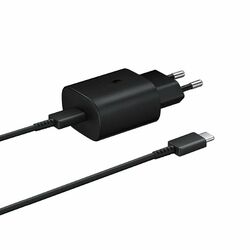 Rýchlonabíjačka Samsung 25 W s USB-C káblom, čierna na pgs.sk