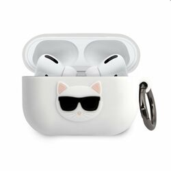 Karl Lagerfeld silikónový obal pre Apple AirPods Pro, biely na pgs.sk