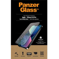 Ochranné temperované sklo PanzerGlass Case Friendly pre Apple iPhone 13/13 Pro, čierne na pgs.sk