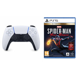PlayStation 5 DualSense Wireless Controller, black & white + Marvel’s Spider-Man: Miles Morales CZ (Ultimate Edition) na pgs.sk