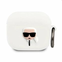 Karl Lagerfeld silikónový obal Karl Head pre Apple AirPods 3 (KLACA3SILKHWH), white na pgs.sk
