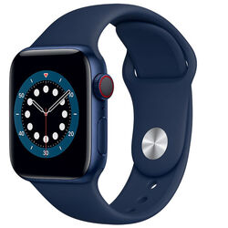 Apple Watch Series 6 GPS + Cellular, 40mm modrá , hliníkové puzdro so športovým remienkom ľadová modrá - štandardná veľkosť na pgs.sk