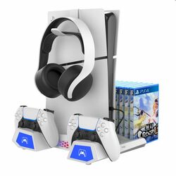 iPega PlayStation 5 Slim, Dualsense, Pulse 3D dock w/ cooling - OPENBOX (Rozbalený tovar s plnou zárukou) na pgs.sk