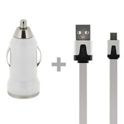 Autonabíjačka 4-OK + Dátový kábel USB,1AMP, biela na pgs.sk