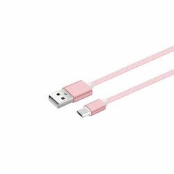 Dátový a nabíjací kábel s Micro USB konektorom, dĺžka 1 meter, ružový na pgs.sk
