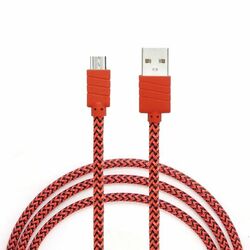 Dátový a nabíjací kábel s Micro USB konektorom, dĺžka 1 meter, Red na pgs.sk