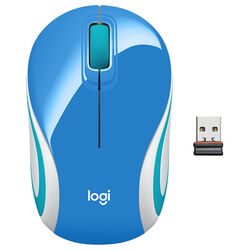 Kancelárska myš Logitech bezdrôtová Mini M187, modrá na pgs.sk
