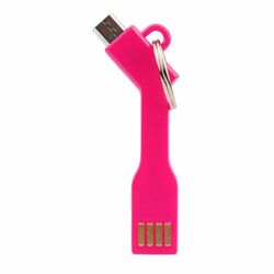 Miniatúrny dátový kábel pre mobily a tablety s microUSB konektorom, Pink na pgs.sk