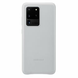 Zadný kryt Leather Cover pre Samsung Galaxy S20 Ultra - G988F, svetlo-sivá (EF-VG988LS) na pgs.sk