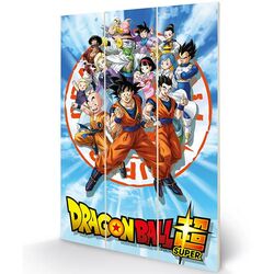 Obraz Wood Print Goku And The Z Fighters (Dragon Ball Super)