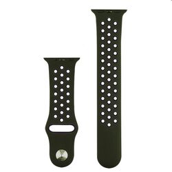 Silikónvý remienok COTEetCI Sports Dot pre Apple Watch 38/40/41mm, zeleno-čierny na pgs.sk